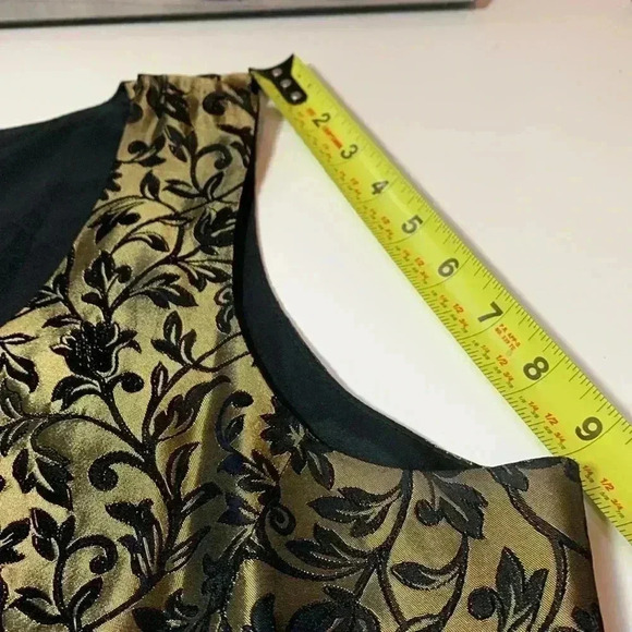 Chapter One Vintage Bronze and Black Vest. Fully Lined. Holiday Season Size  16 - Picture 10 of 10